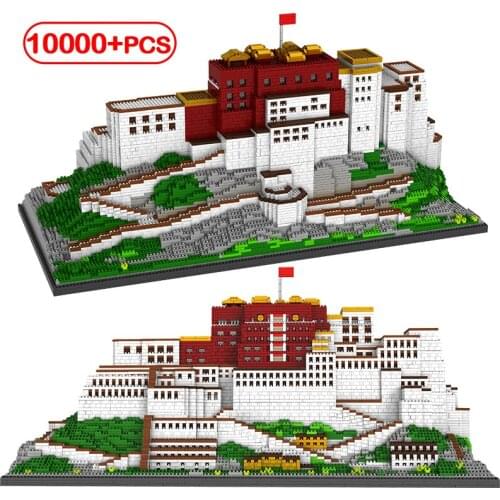 City Famous Architecture Diamond Mini Blocks Notre Dame De Paris Blocks Creator DIY Potala Palace Building Bricks Toys For Kids