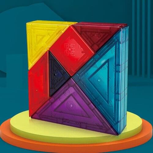 Magnetic Tangram Jigsaw Toy Learning Educational Toy Manipulative Puzzle Travel Game Classroom Gift for Kids Ages 4-8