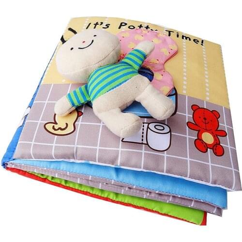 Newborn Baby Book educational toys 0 to 12 months Cloth Books for kids Infant Intelligence Three-dimensional Bathing Go Potty
