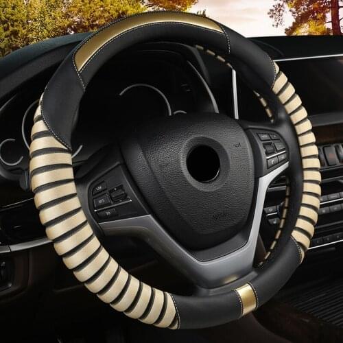 ZHOUSHENGLEE Microfiber Leather Car Steering Wheel Cover For Porsche All Models Cayman Macan Panamera Cayenne Boxster 718