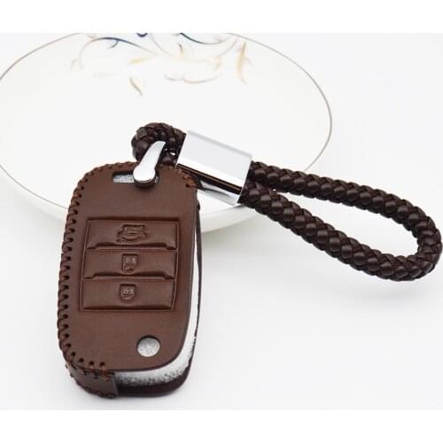Leather Car Key Cover Case For KIA Rio K2 Sportage Optima K5 2017 2018 Ceed Sorento Cerato K3 K4 K5 QL K5 Picanto Soul Forte KX5
