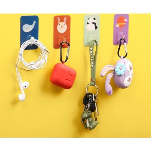 Punch-free hook animal hook cartoon punch-free hook paste strong sticky hook seamless door hook cartoon