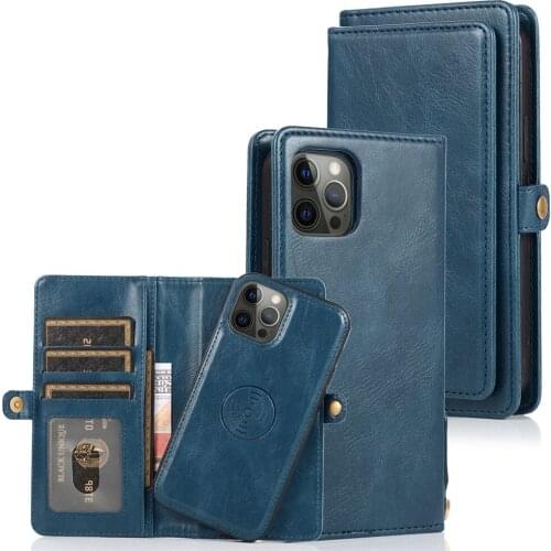 Magnet Leather Phone Case For iPhone 12 Pro Max 12 Mini 11 Pro XS XR 6 6S 7 8 Plus Flip Cover Wallet Card Holder Shell Fundas