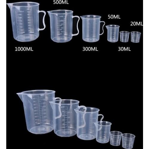 Reusable 20/30/50/300/500/1000ML Measuring Cup Jug Graduated Surface Container Kitchen Tool Measuring Jugs