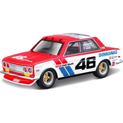Bburago 1:43 DATSUN 510 BRE Simulation alloy super toy car model For with Steering wheel control front wheel