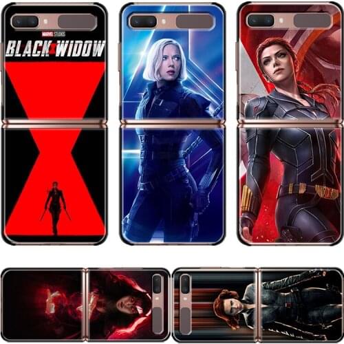 Fashion Mobile Hard Shell Black Widow Scarlet Witch For Samsung Galaxy Z Flip 3 5G Black Fundas Shockproof Cover Phone Case