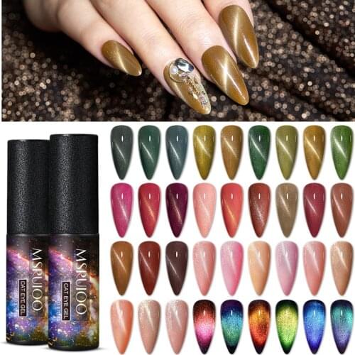 MSRUIOO Nail Art Design Manicure 6ml Soak Off Enamel 9d Cat Eyes Magnetic Gel Polish UV Gel Nail Polish Lacquer Varnish
