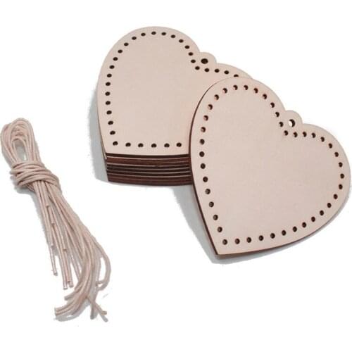 Set of 50pcs laser cut wood heart charm wood crafts
