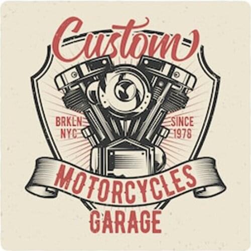 Custom brkin nyc since 1978 moto garage sticker decal