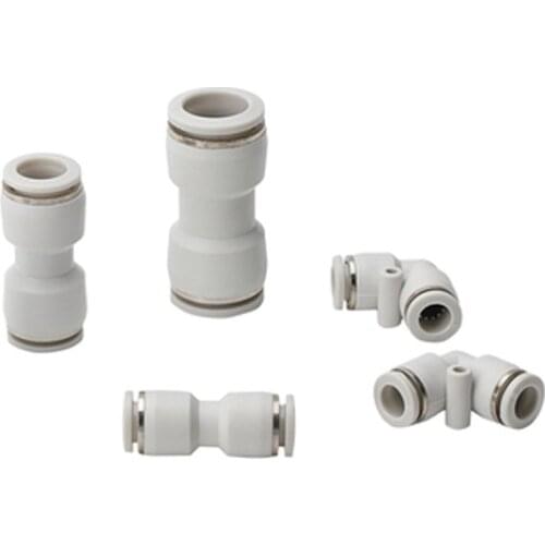 Pneumatic Fittings Quick Push in Connector Air Pipe Fittings For 4mm 6mm 8mm 10mm 12mm 16mm Hose Tube Straight Fittings