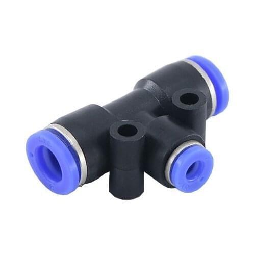 PEG series pneumatic joint T-shaped one-button quick-plug joint pneumatic element pneumatic blue joint