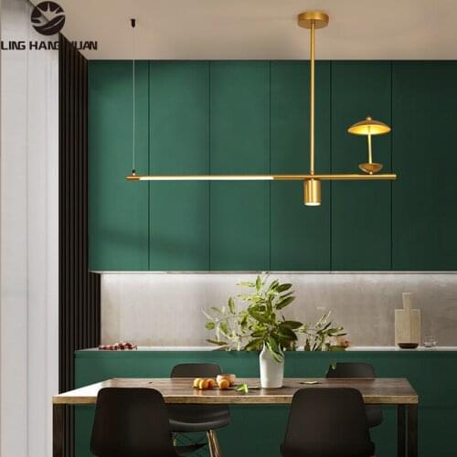 Nordic Modern Led Pendant Light L120cm L100cm 80cm Home Decoration Pendant Lamp for Dining room Kitchen Office room Hanging Lamp
