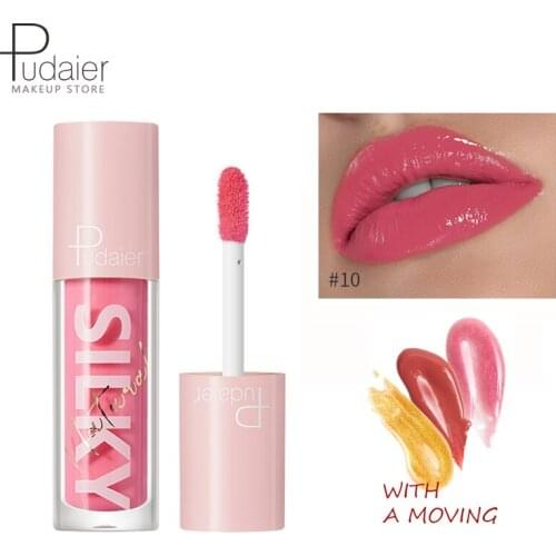 Pudaier 16 cores hidratante batom para maquiagem prova dwaterproof batons cetim brilho labial glaze profissional gloss