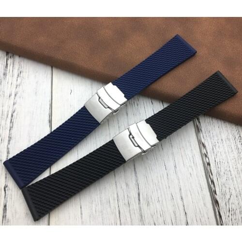 Top black dark Blue rubber silicone Watch Band Watchband For Breitling strap for Avenger/navitimer world belt 22mm buckle tools
