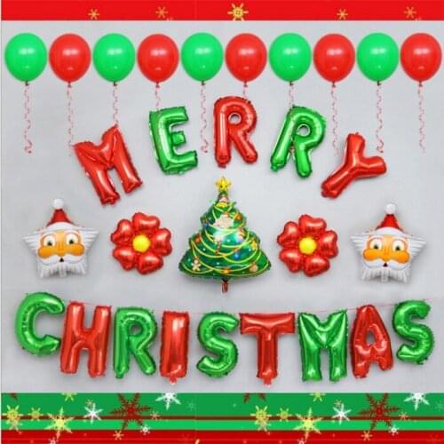 Christmas Foil Balloons Merry Christmas Helium Balloon Grand Event Set XMas Party Decoration Supplier Snow Man Santa Claus Balls