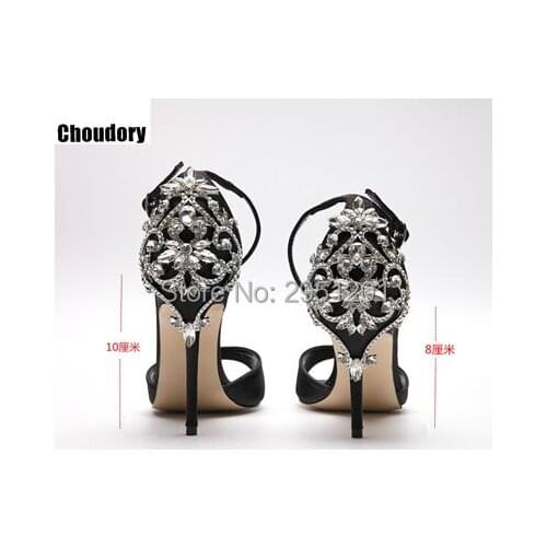Women Summer Luxury Rhinestone Sexy fashion Sandals Women crystal Womens Sandals High Heels Fashion Open Toe Woman Party Shoes