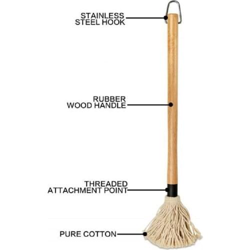 Barbecue Brush Oil Brush Replacement Heads Wooden Handle Economic Soft Barbecue Tool Pastry