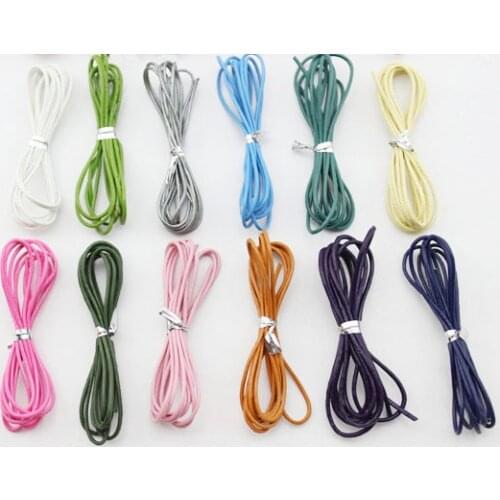 10 Meter 2mm Round Genuine Leather Cord Ropes for DIY Women men Bracelet Necklace Jewelry Making Materials Cordon Cuir