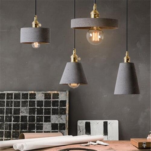 Industrial Wind Vintage LED Pendant Light Edison Loft Decor Bubble Cement Hanging Lamp Home Lighting Antique Droplight Fixtures