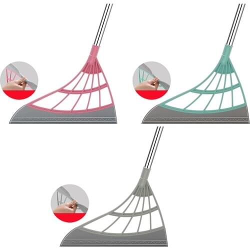 Magic Wiper Broom Wipe Squeeze Silicone Mop for Wash Floor Clean Tools Windows Scraper Pet Hair Non-Stick Sweeping and Kitchen