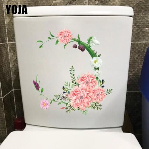 YOJA 20.8X22.8CM Cartoon Flower Tree Girl Bedroom Decor Wall Sticker Fashion WC Toilet Decal T1-1997