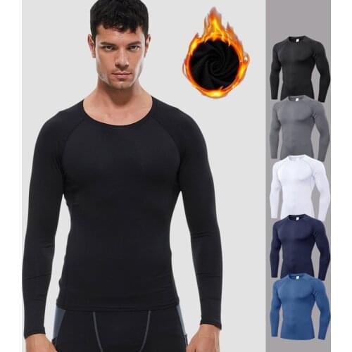 Winter Men Thermal Shirt Long Sleeve Fleece Underwear Pajamas Sleepwear O-Neck Warmer Baselayer Home Casual Thermo Clothing