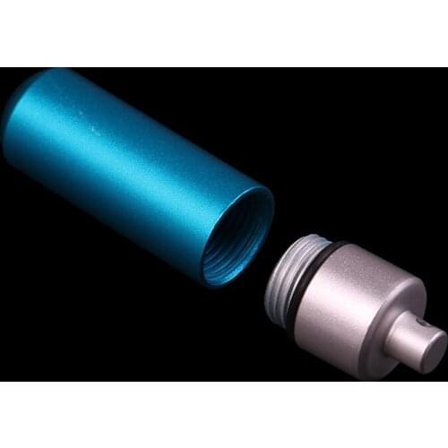 1Pc Portable Waterproof Aluminum Pill Box Medicine Case container Bottle Holder Keychain Carabiner Outdoor pill case pillbox