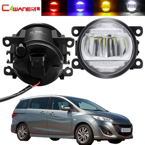 2in1 Fog Light + Daytime Running Lamp For Mazda MPV II (LW) 1999-2006 Car H11 Front Bumper Fog Light DRL 30W 8000LM 12V
