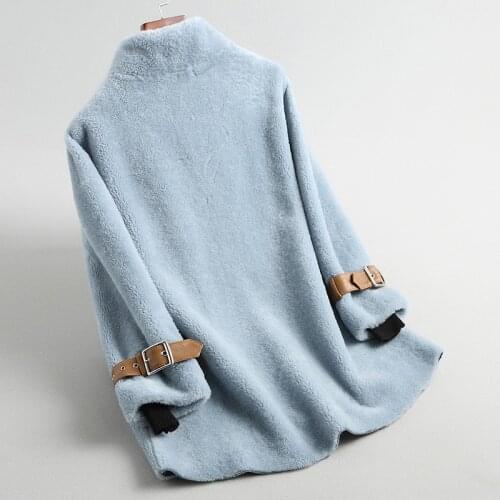 300% wool coat female sheep shearling fur coats winter jacket women clothes 2020 korean jackets chaqueta mujer MY4095