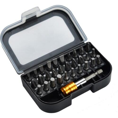 31pc screwdriver set extension rod Multi-function Magnetic Chrome vanadium screwdriver bit hex shank
