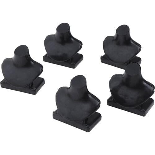 5Pcs Dollhouse Miniature Black Necklace Bracket Jewelry Bracket Display Holders Toy Accessories