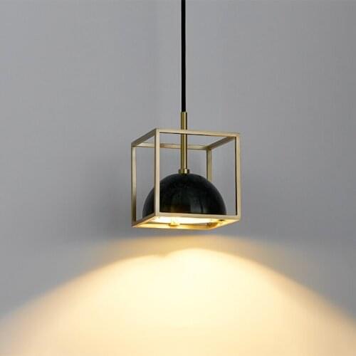 5W G4 Pendant Light Bedroom Bedside Living Room Bra Restaurant Bar Hotel Aisle Lighting Marble Single Head Small Suspension Lamp