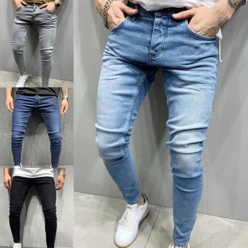 50% Hot SalesMen Jeans Stretchy Mid Rise Summer Multi Pockets Zipper Fly Denim Pants for Dating