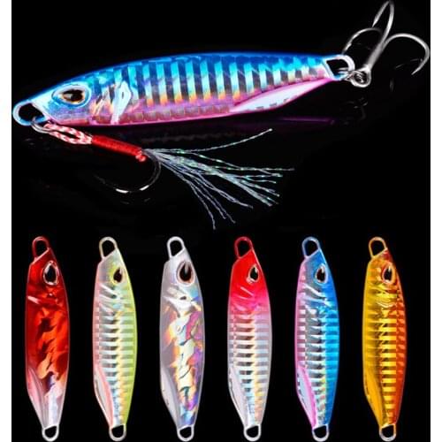 6pcs VIB Jig Light Lures 10g-40g Metal Wobbler Artificial Spoon Winter Good For Fishing Octopus Jigging Hard Ice Bait Shad