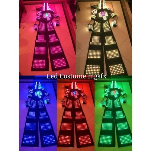 Free Shipping HIGHT QUALITY 2 YEAR WARRENTY LED ROBOT COSTUME / LED ROBOT SUIT / NIGHTCLUB PARTY STAGE PROPS