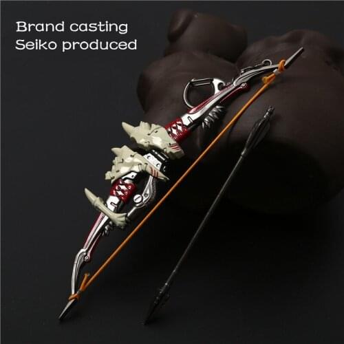 Watch Pioneer Game Related Products 17cm Genji Hanzo Done Wolf Bow Alloy Sword Weapon Model Holiday Gift Crafts Ornaments