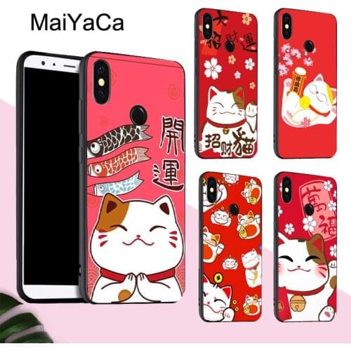 MaiYaCa cute lucky cat Case For Redmi Note 9 8 Pro 7 8T 9S 9C For POCO X3 F1 Funda For Mi 9 9T Pro Note 10 Lite