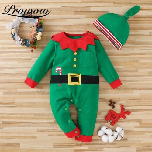 Prowow Santa Claus Clothes For Newborns Jumpsuits Baby Christmas Costume Long Sleeve Babys Rompers Kids Toddler Boys Clothing