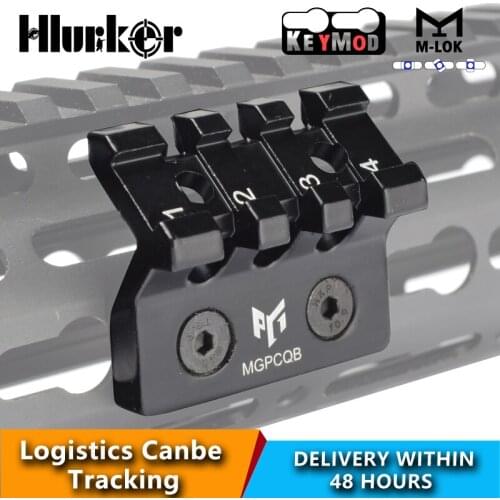 Hlurker Tactical Hunting Airsoft Accessories 45 Degree Offset 20mm Picatinny Weaver Rail Mounts Fit For Keymod And Mlok Systems