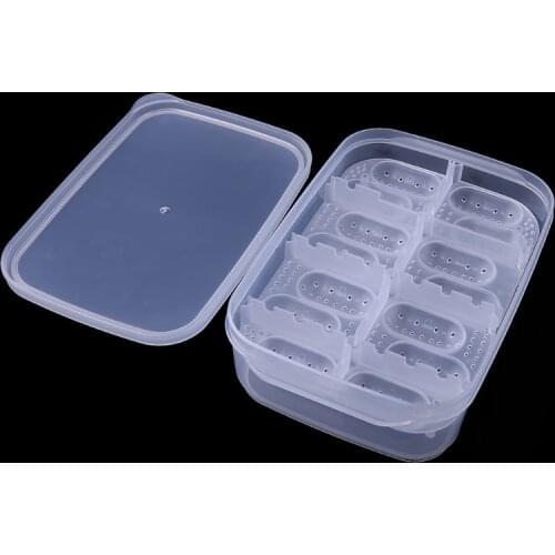 Reptile Egg Incubator 14 Slots Tray Professional Transparent Plastic Cover Lizard Snake Gecko Eggs Hatcher Hatching Box Case C42