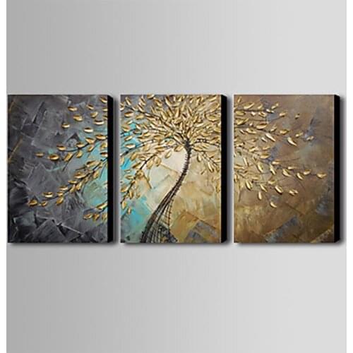 3 Pcs Golden Leaves Money 5D Diy Diamond Painting Life Tree Pattern Cross Stitch Picture Mosaic Embroidery Wall StickersZP-4155