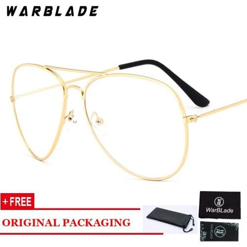 Classic Glasses Men Women Clear Lens Glasses Clear Metal Spectacle Frame Optics Myopia Eyeglasses Lunette Femme High Quality