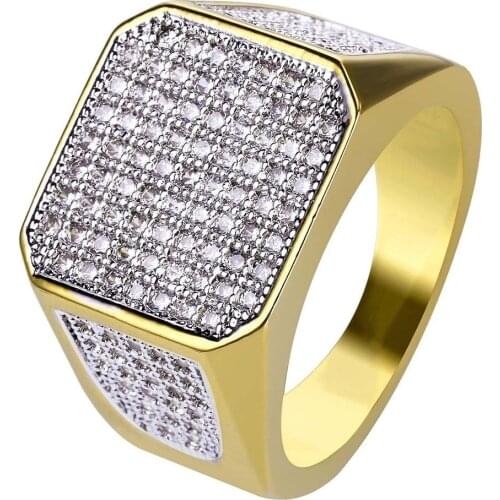 Classic Men Ring Fashion Popular Geometry Zinc Alloy Birthstone Ring Wedding Engagement Jewelry For Male Best Gift