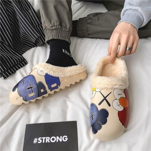 Best-selling mens shoes, cotton slippers, new mens and womens Sesame Street slippers, soft-soled indoor warm cotton slippers