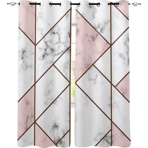 Marble Texture Curtains For Kitchen Bedroom Window Treatment Curtains for Living Room Home Decoration