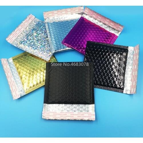 50pcs/lot Bubble Envelopes Bags Mailers Padded Shipping Envelope With Bubble Mailing Bag Business Supplies 15*13cm+4cm