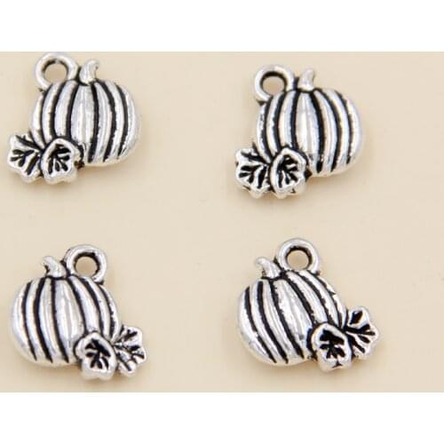 Wholesale 62pcs Tibetan Silver Pumpkin Charms Pendants 10x10.5mm