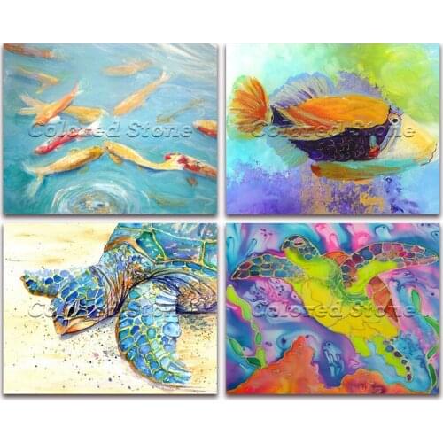 5D Full Square Diamond painting embroidery Cross stitch Animals Fox koala monkey raccoon 3D DIY Round Drill Drawing mosaic 310