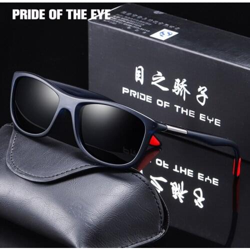Polarized Sun Glasses Men Square Frame HD PC Vintage Goggle Adults Glasses For Women Men Traveling Fishing Driving Sunglasses