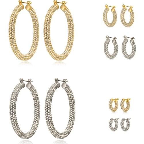 Timeless Wonder Stunning Zirconia Circle Statement Drop Earrings Women Jewelry Gothic Top Ins Trendy Fancy Party Queen Boho 6687